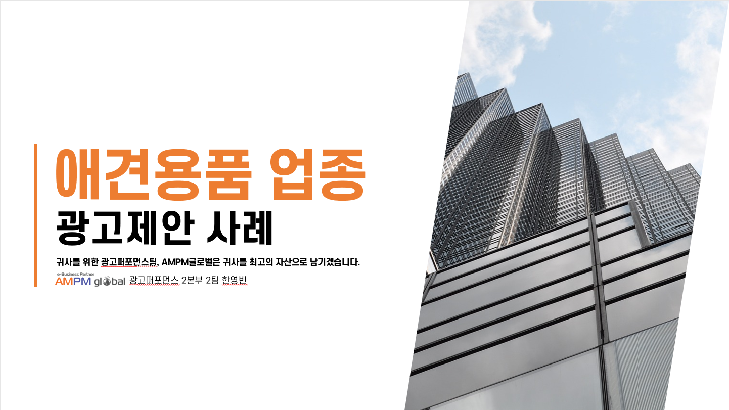 애견용품 업종 광고제안 사례